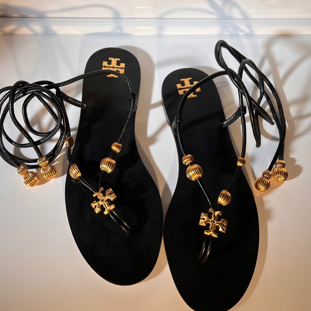 Tory Burch Capri Lace-Up Sandals Women Size 8